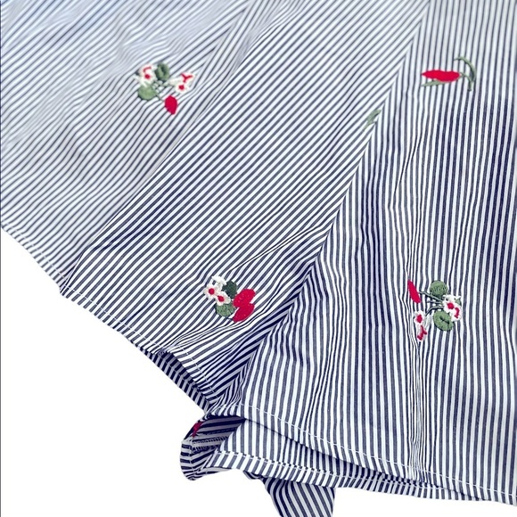 A’ Gaci Striped high Rise pleated pleated skirt and cropped top set size large - Picture 3 of 12